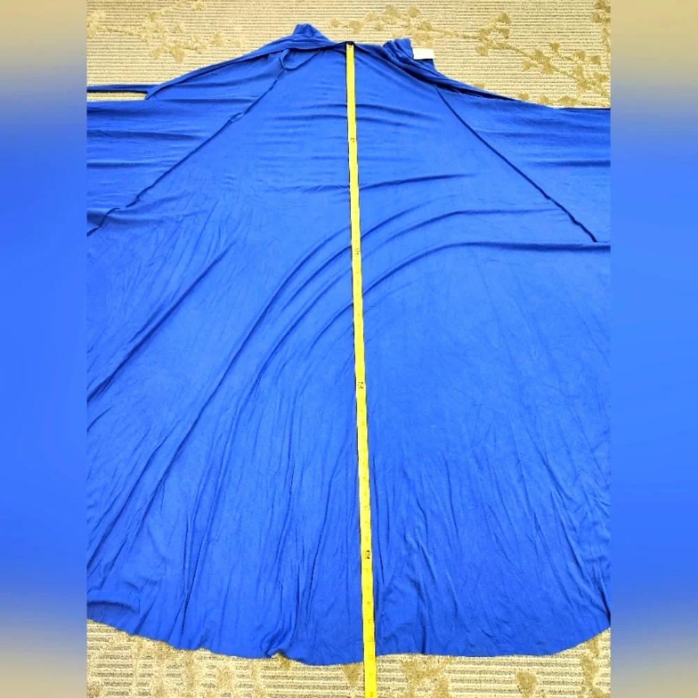 Royal Blue Maxi Wrap Dress-Custom Cut & Sewn - Picture 11 of 16